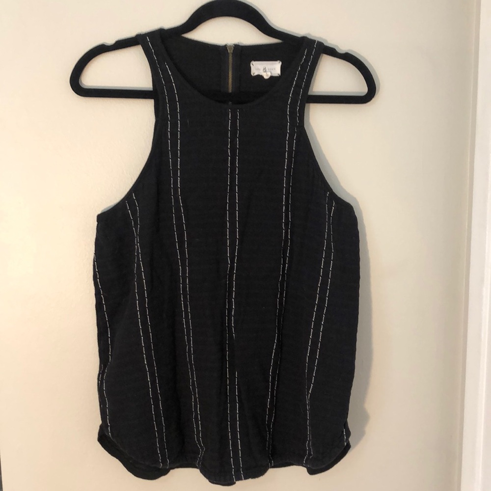 Lou & grey black and white striped tank